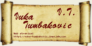 Vuka Tumbaković vizit kartica
